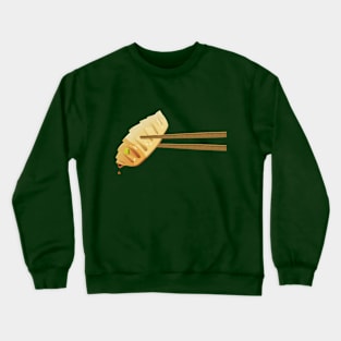 chopsticks holding a potsticker dumpling Crewneck Sweatshirt